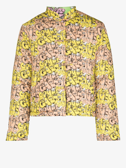 X Kaws Logo Print Jacket