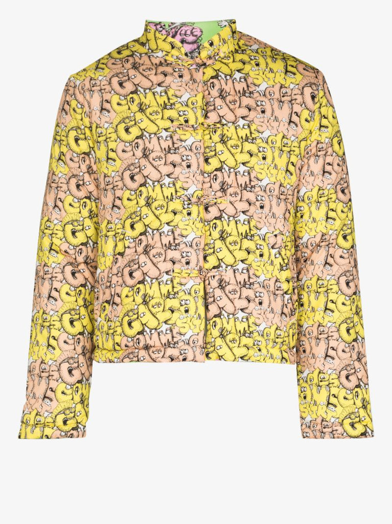 X Kaws Logo Print Jacket