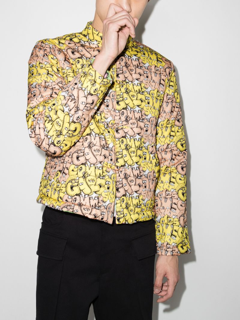 X Kaws Logo Print Jacket