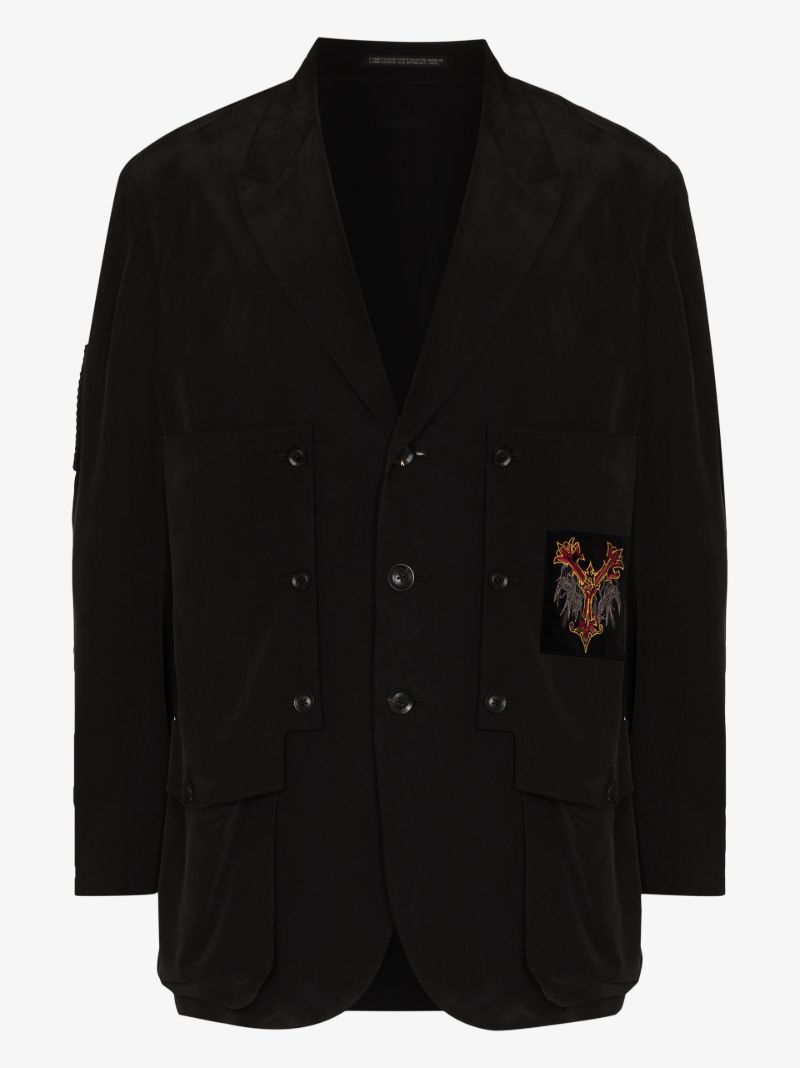 Embroidered Chest Patch Blazer