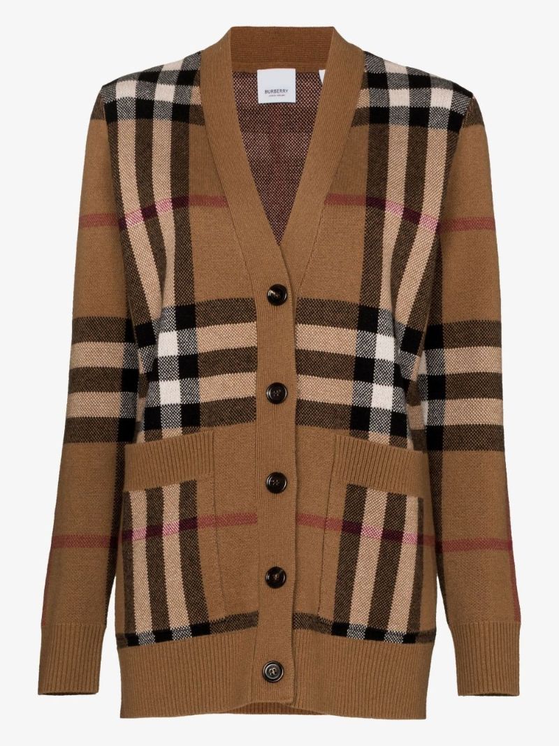 House Check Jacquard Cardigan
