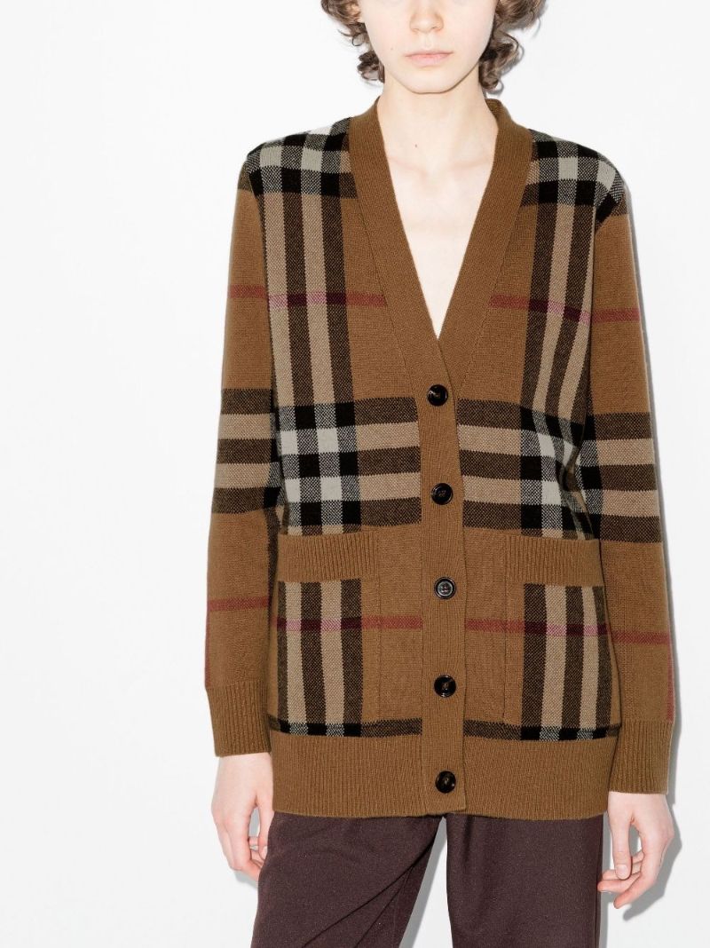 House Check Jacquard Cardigan