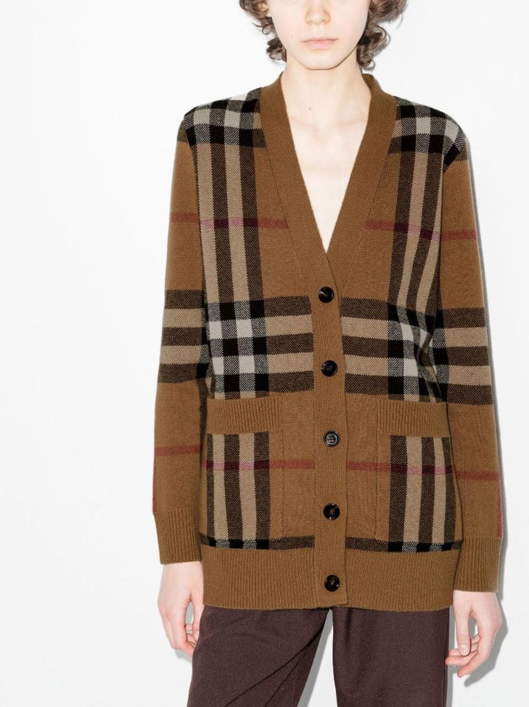 House Check Jacquard Cardigan