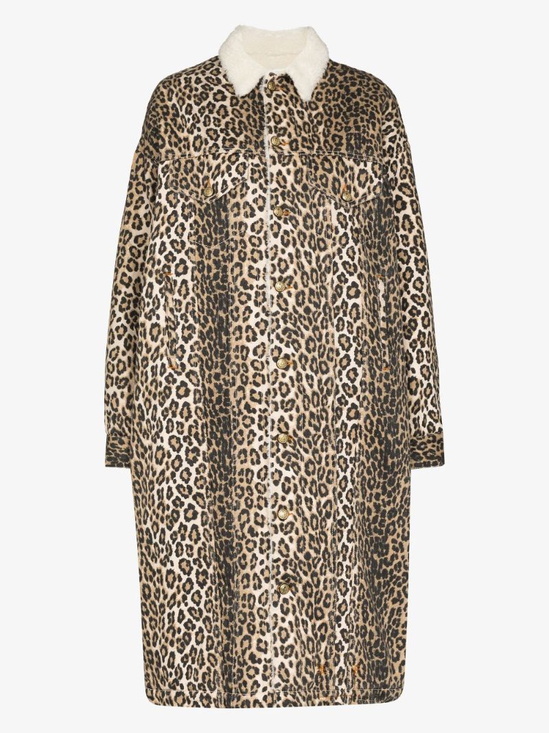 Lyle Leopard Print Oversized Coat