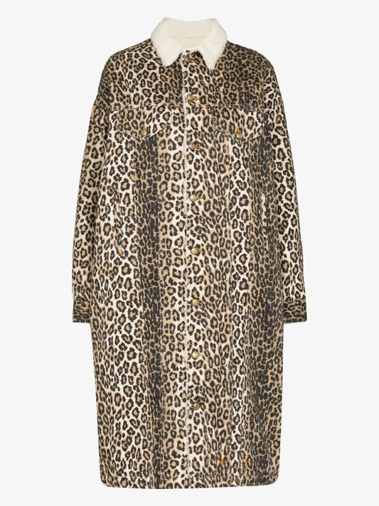 Lyle Leopard Print Oversized Coat