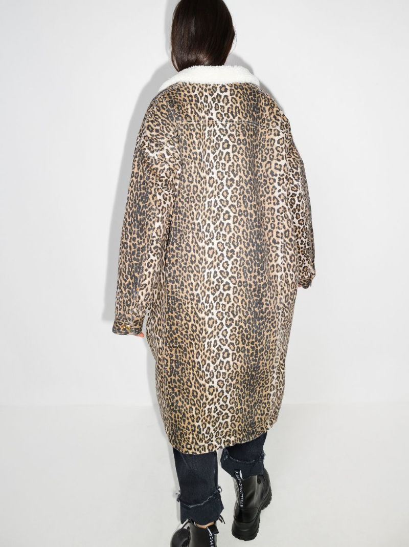 Lyle Leopard Print Oversized Coat
