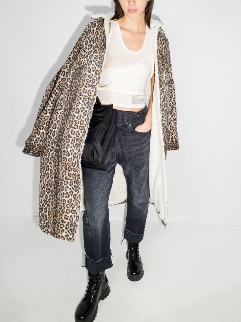 Lyle Leopard Print Oversized Coat