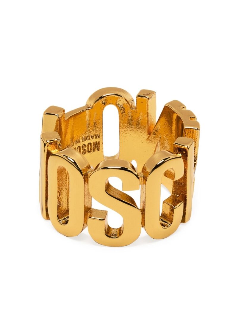 Gold Tone Logo Ring