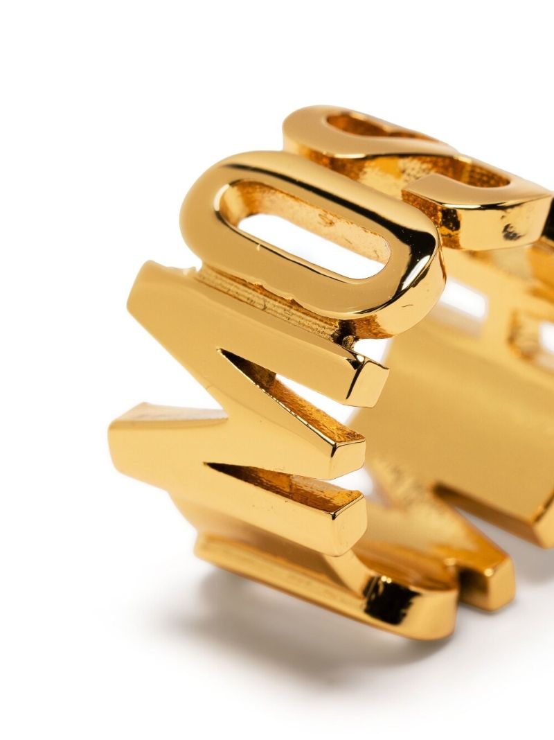 Gold Tone Logo Ring