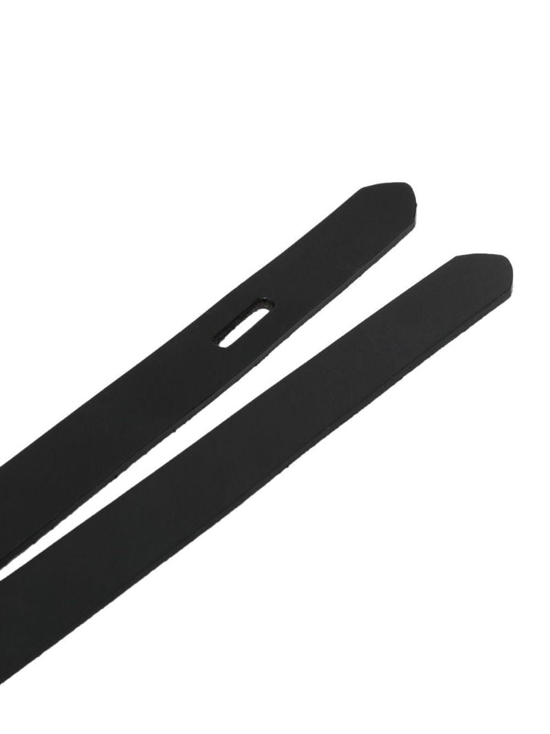 Black Leather Wrap Belt