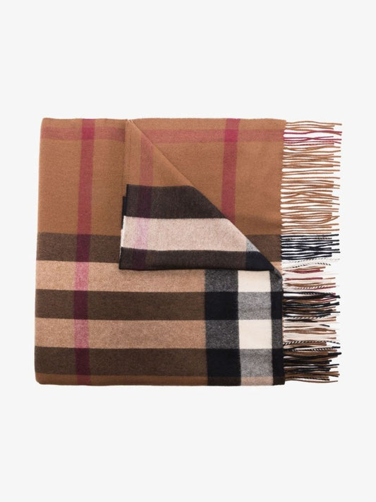 Brown House Check Cashmere Scarf