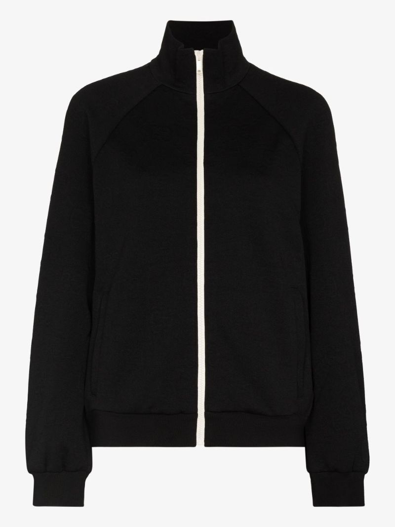 Embossed High Neck Track Jacket