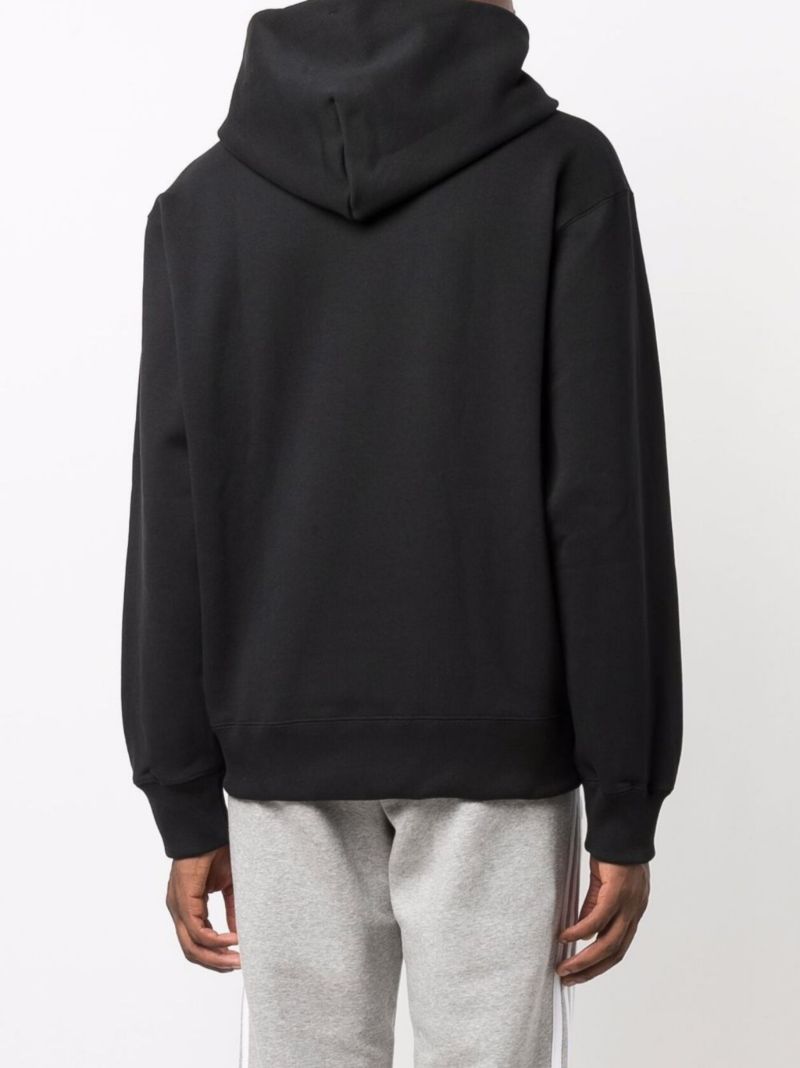 Black Trefoil Logo Hoodie