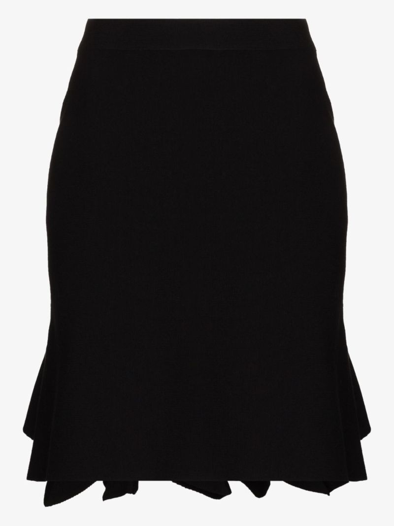 Black Knitted Mini Skirt