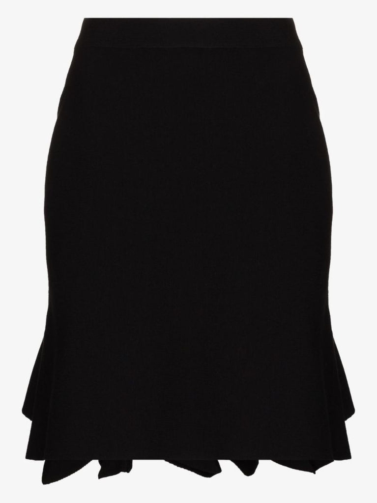 Black Knitted Mini Skirt