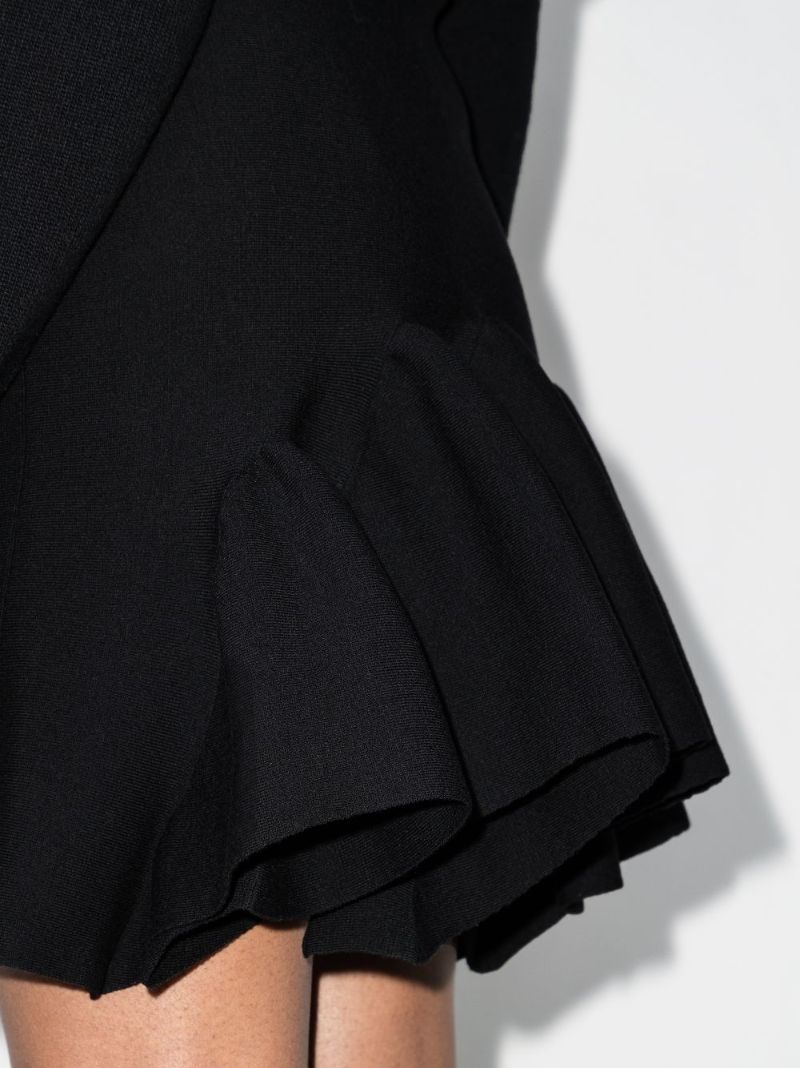 Black Knitted Mini Skirt