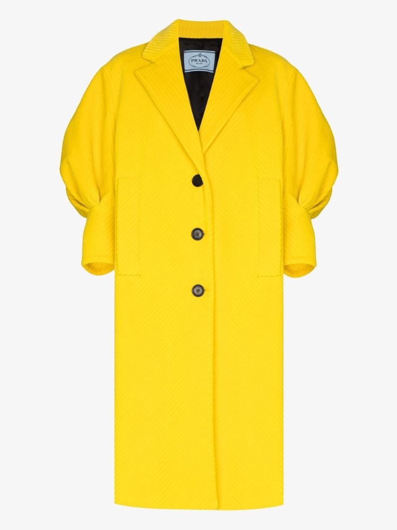 Puff Sleeve Corduroy Coat