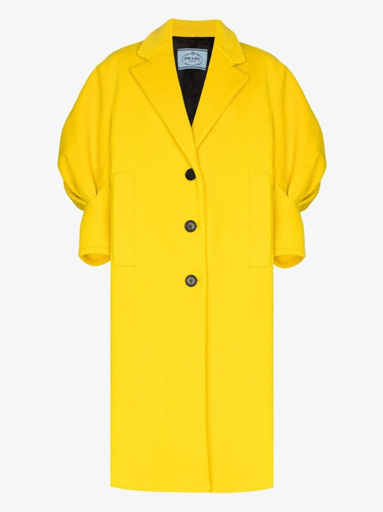 Puff Sleeve Corduroy Coat