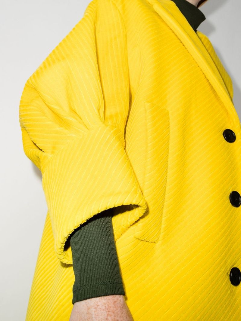 Puff Sleeve Corduroy Coat