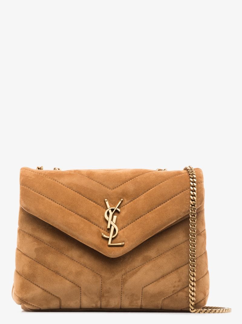 Brown Loulou Small Leather Shoulder Bag