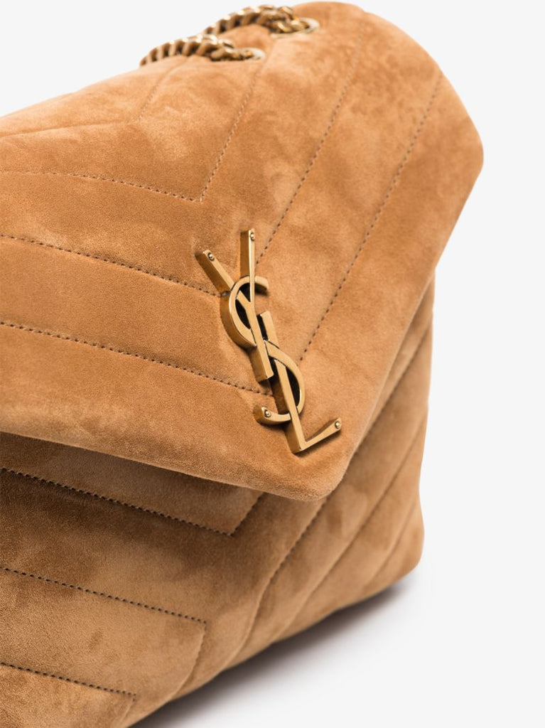 Brown Loulou Small Leather Shoulder Bag