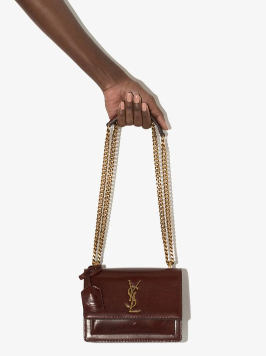 Brown Sunset Medium Leather Shoulder Bag