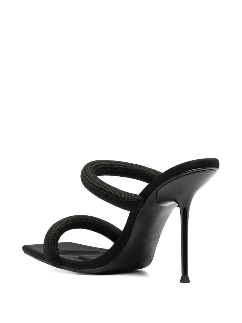Black Logo Print Sandals