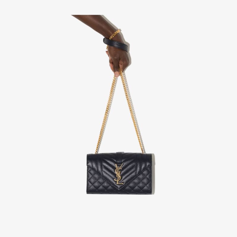 Blue Envelope Leather Cross Body Bag
