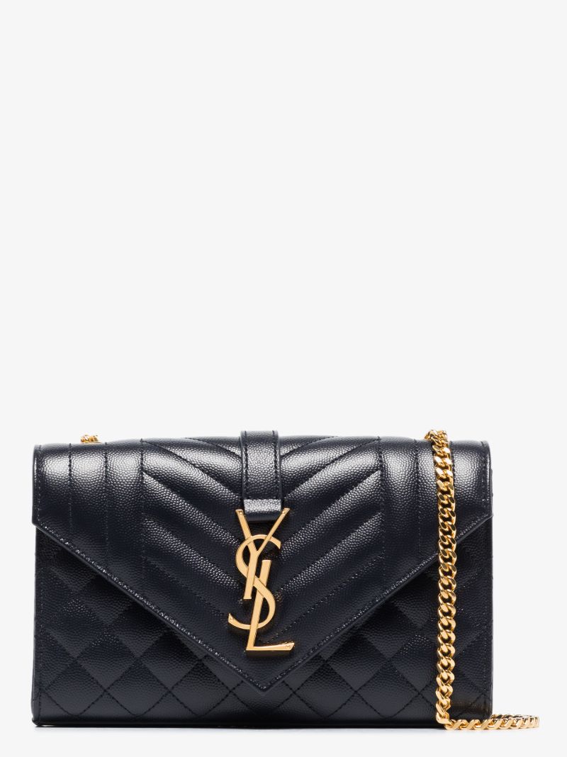 Blue Envelope Leather Cross Body Bag