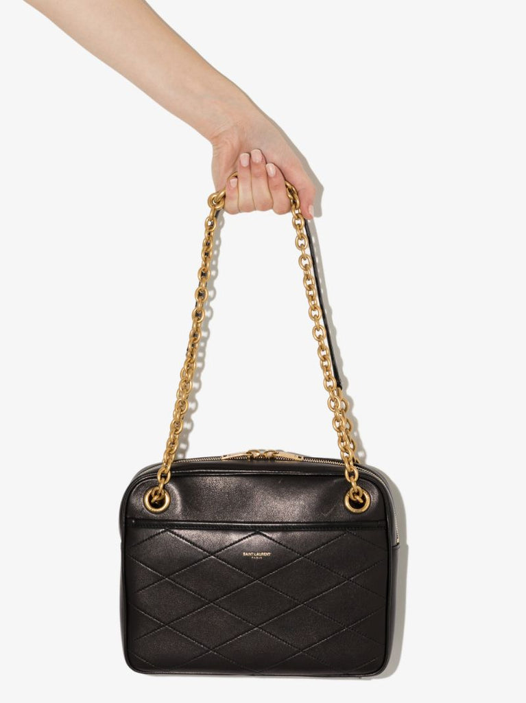 Slp Lthr Gld Hw Shldr Bag