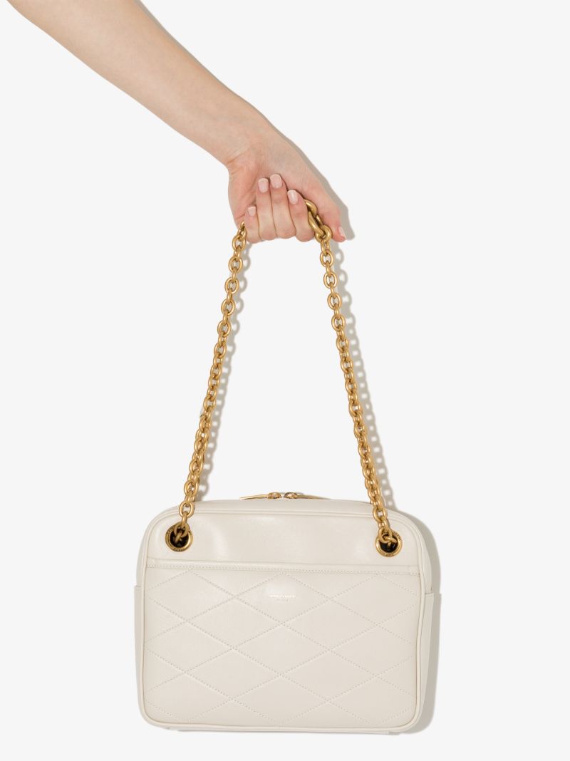 Neutral Le Maillon Small Leather Shoulder Bag