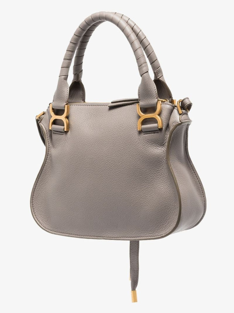 Grey Marcie Medium Leather Tote Bag
