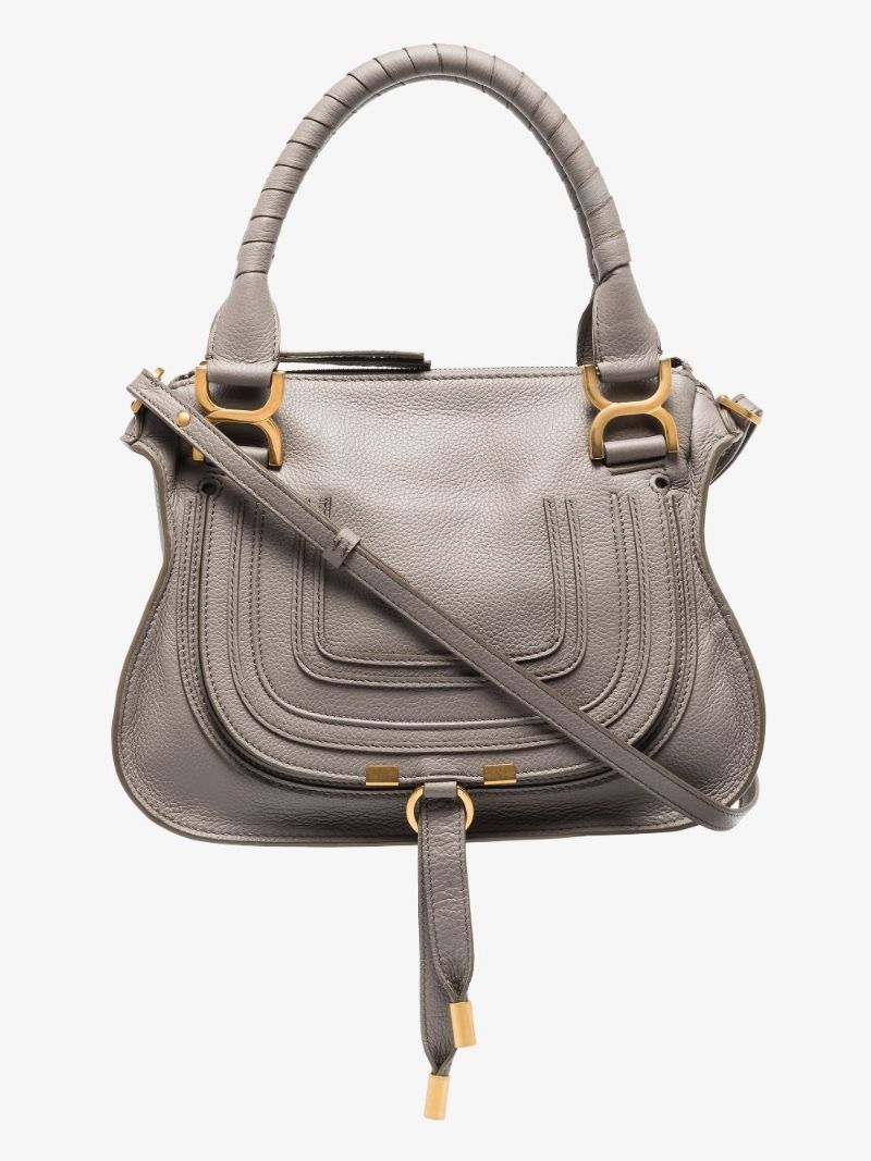 Grey Marcie Medium Leather Tote Bag