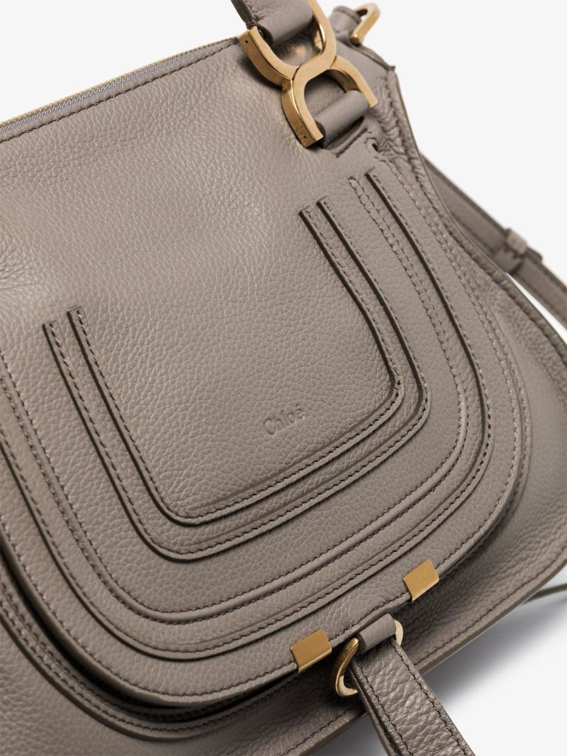 Grey Marcie Medium Leather Tote Bag