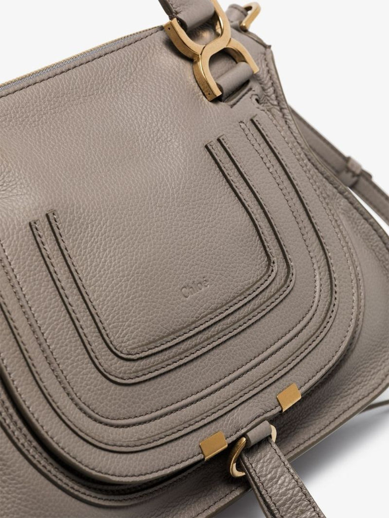 Grey Marcie Medium Leather Tote Bag