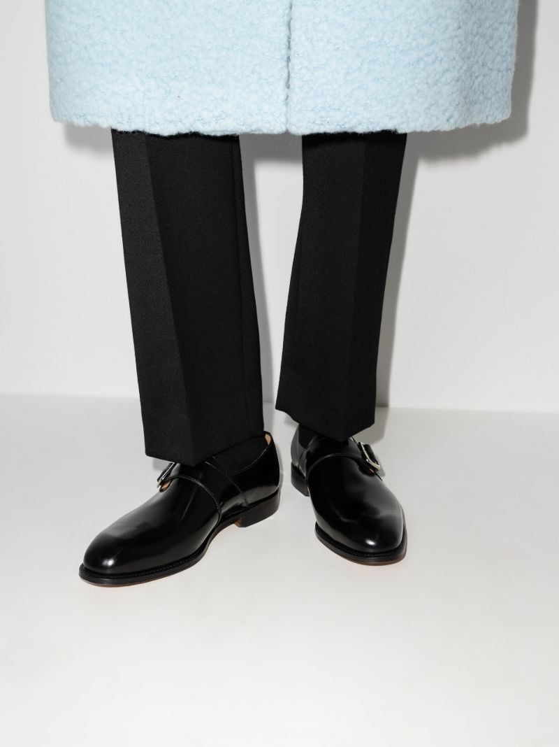 Black Westbury Leather Monk Strap Shoes