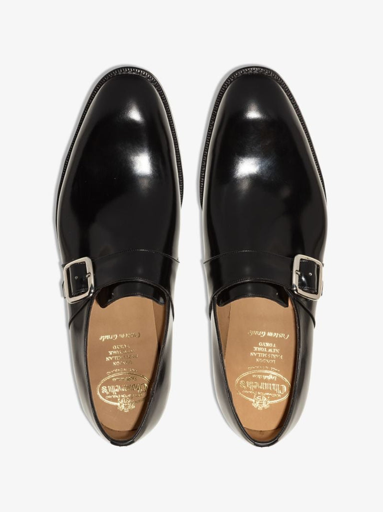 Black Westbury Leather Monk Strap Shoes