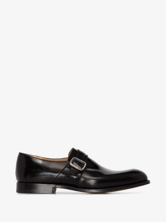 Black Westbury Leather Monk Strap Shoes