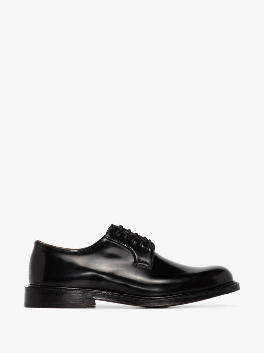 Black Shannon Leather Derby Shoes