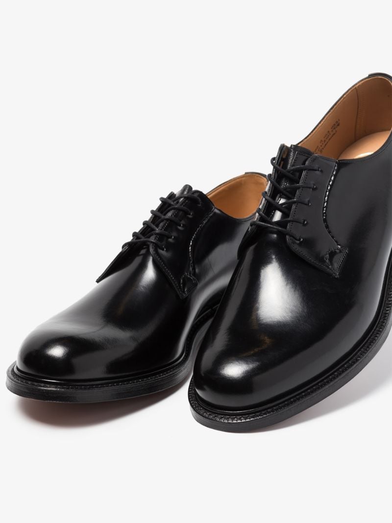 Black Shannon Leather Derby Shoes