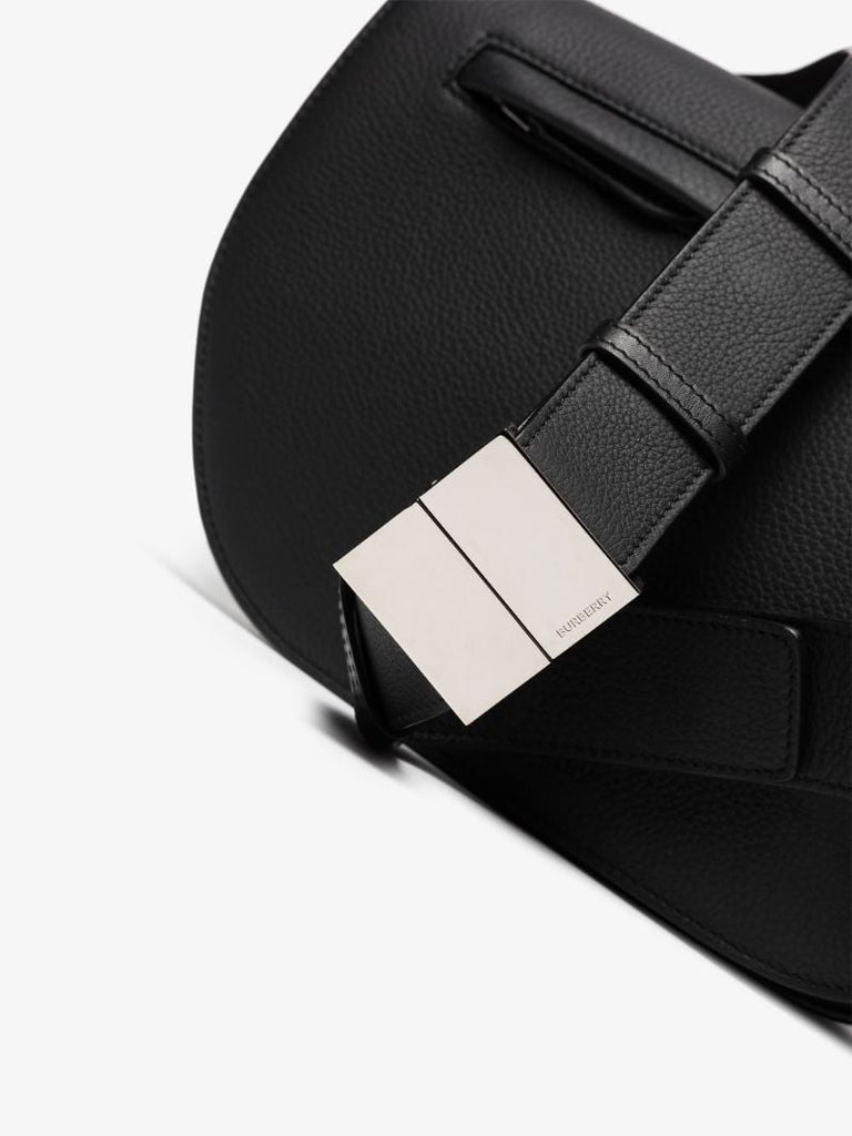 Black Olympia Large Leather Cross Body Bag