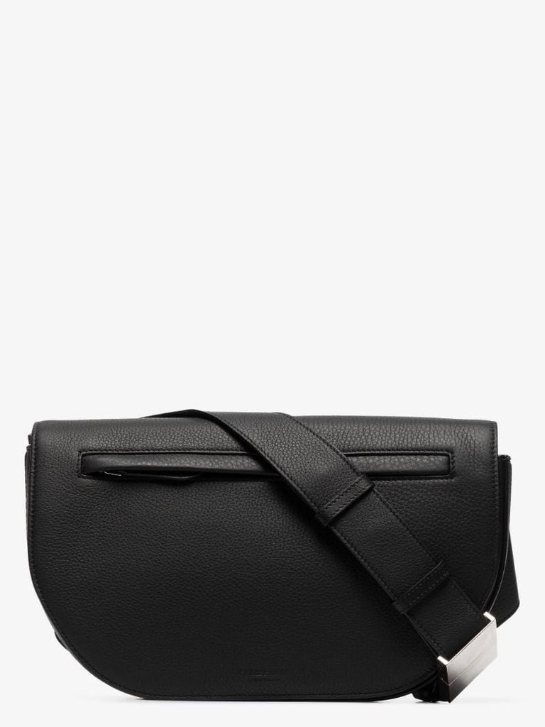 Black Olympia Large Leather Cross Body Bag