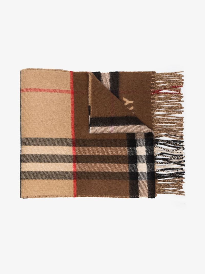 Brown Giant Vintage Check Cashmere Scarf