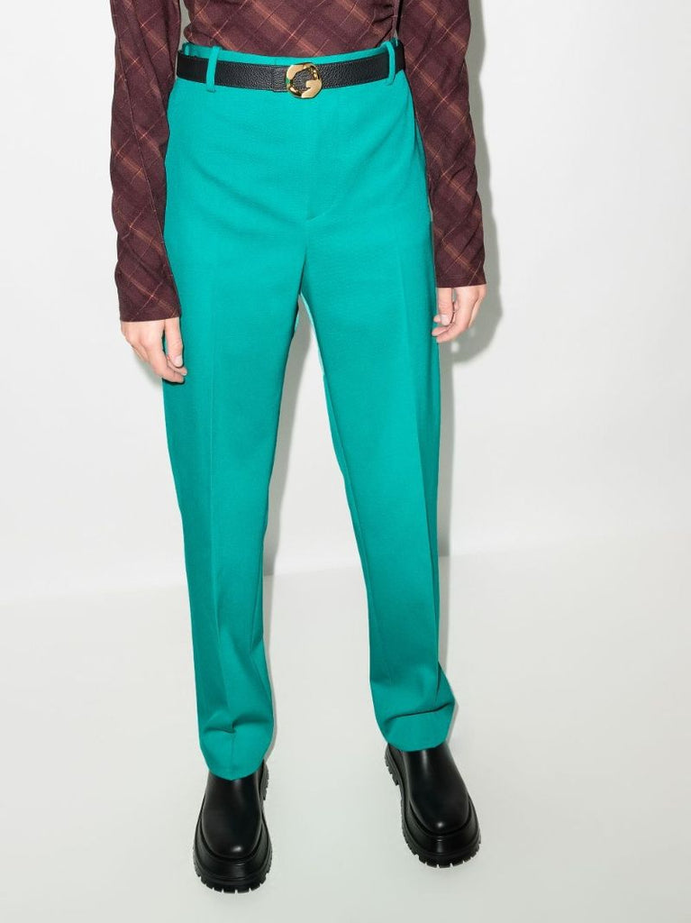High Waist Wool Trousers