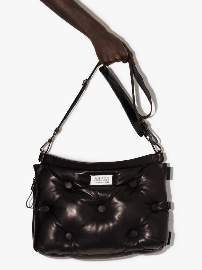 Black Glam Slam Quilted Leather Shoulder Bag