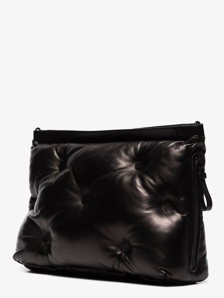 Black Glam Slam Quilted Leather Shoulder Bag