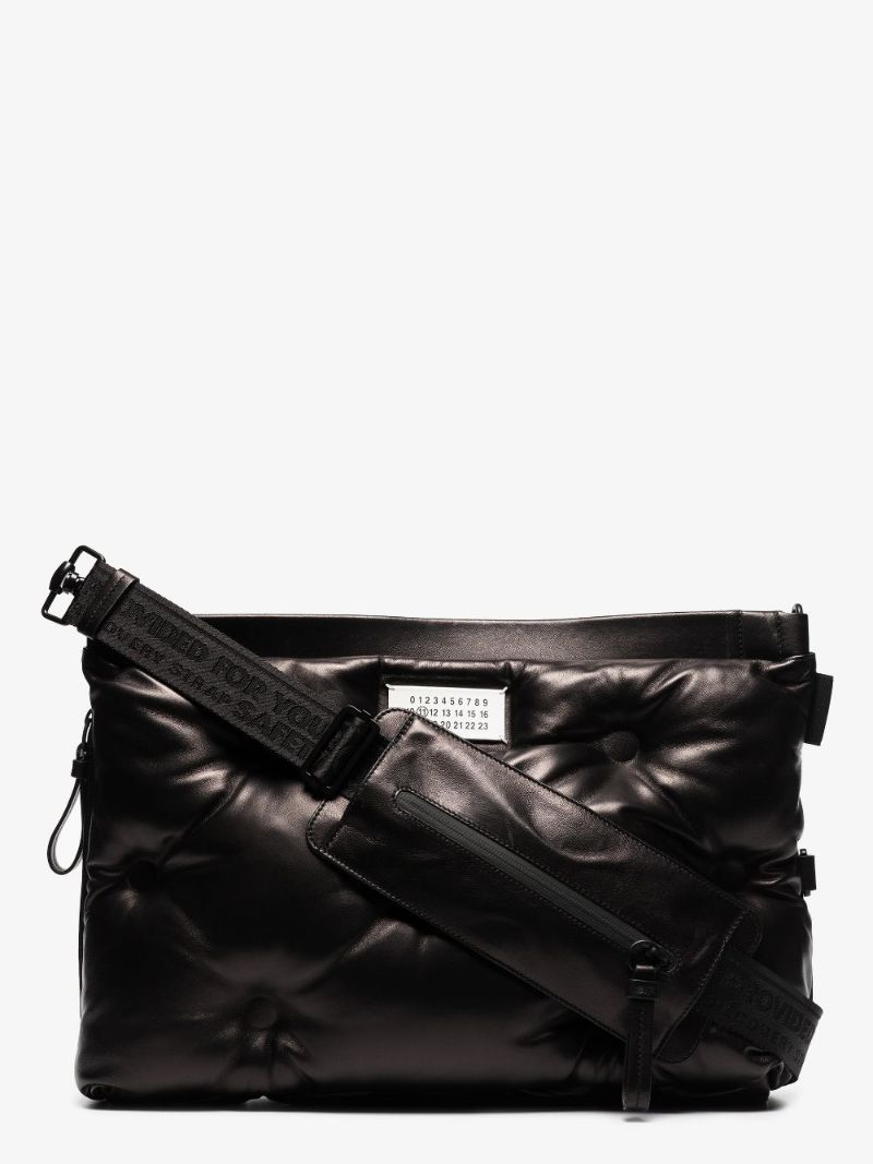 Black Glam Slam Quilted Leather Shoulder Bag