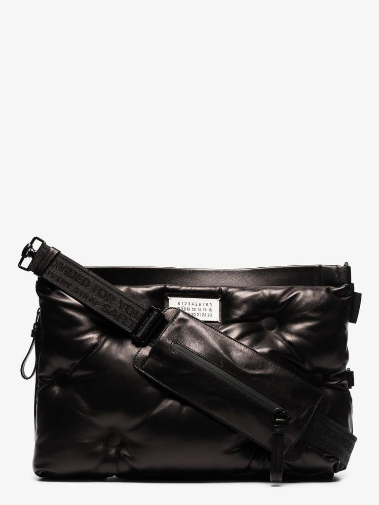 Black Glam Slam Quilted Leather Shoulder Bag