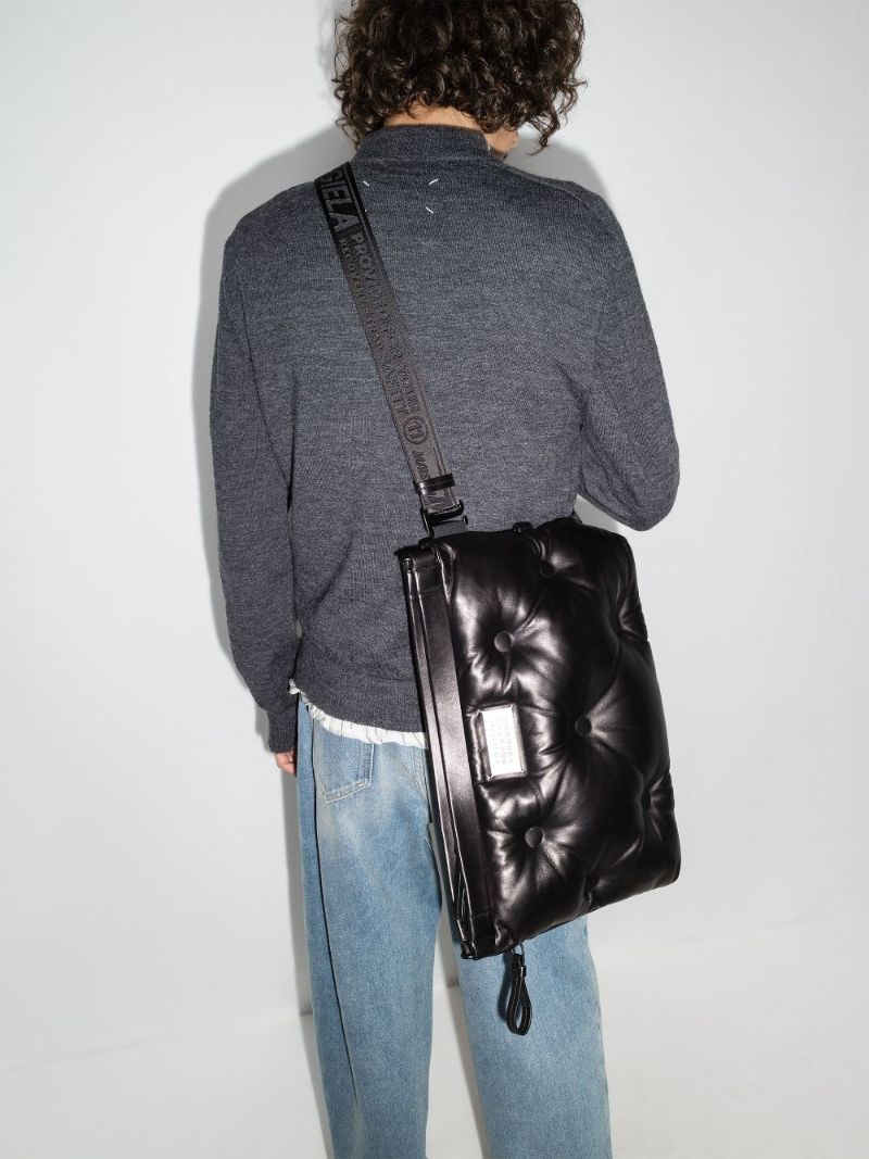 Black Glam Slam Quilted Leather Shoulder Bag