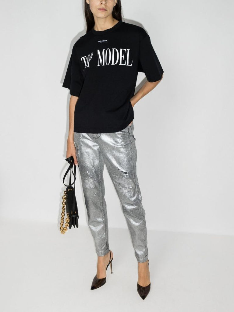 Top Model Print T-shirt
